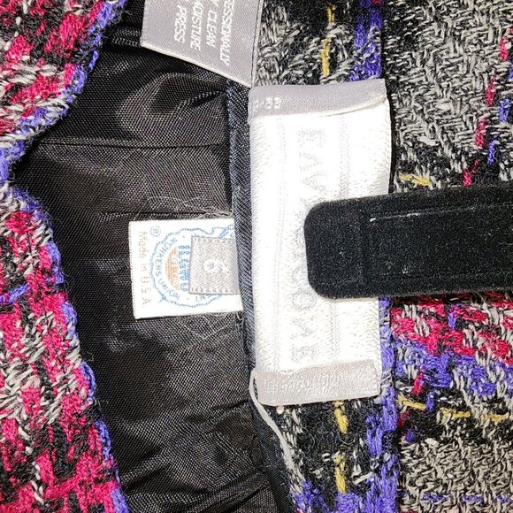 Vintage Evan Picone Tartan Plaid Wool Midi Skirt With Lining - Picture 8 of 14